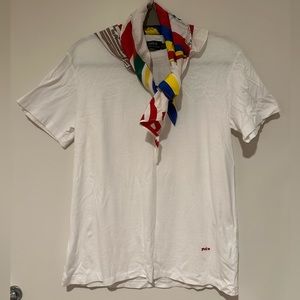 Polo Ralph Lauren White Tee with Scarf